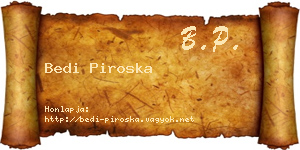 Bedi Piroska névjegykártya